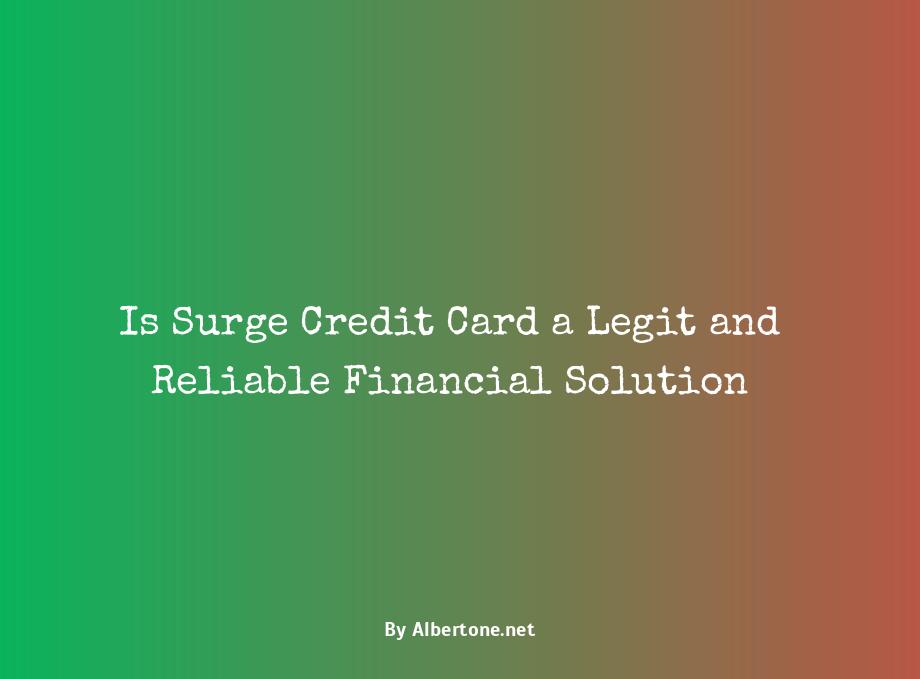 is surge credit card legit