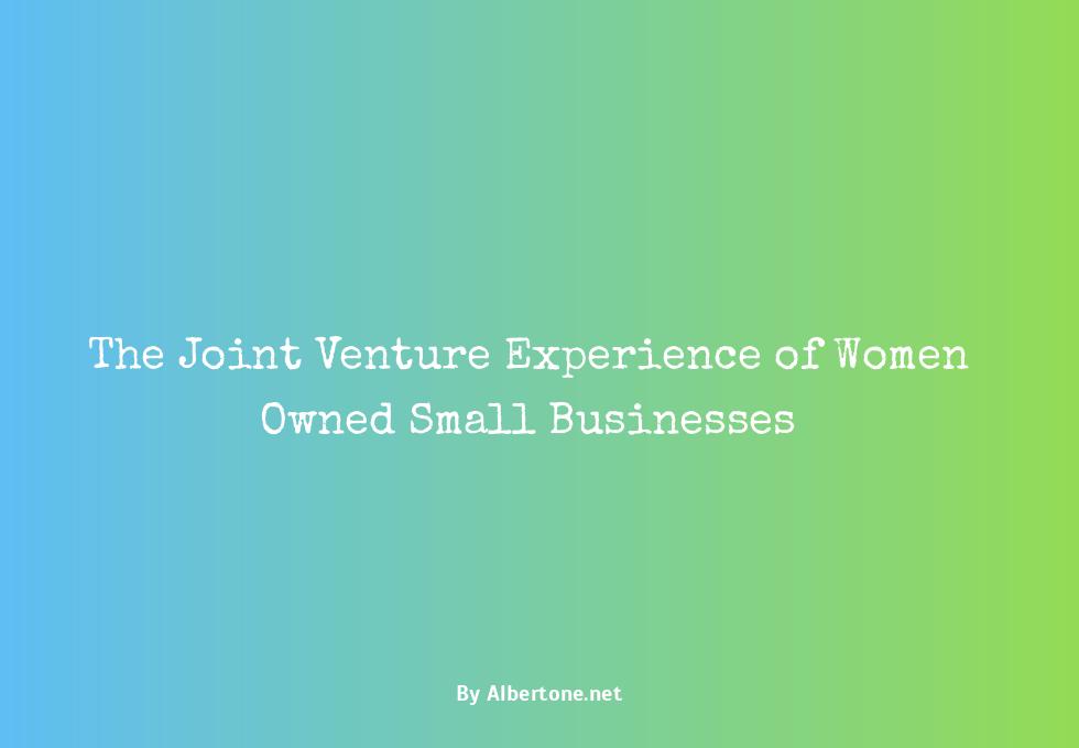 joint venture women owned small business