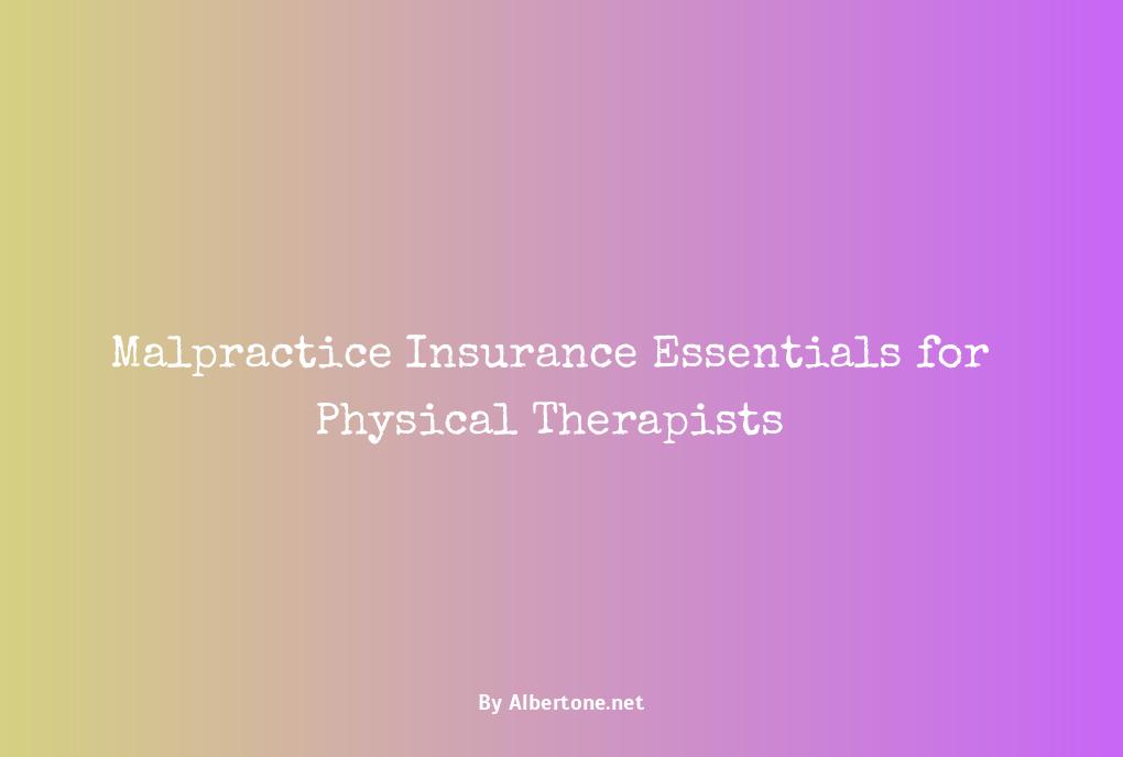 malpractice insurance for physical therapists