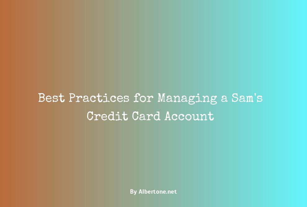 manage my sam's credit card