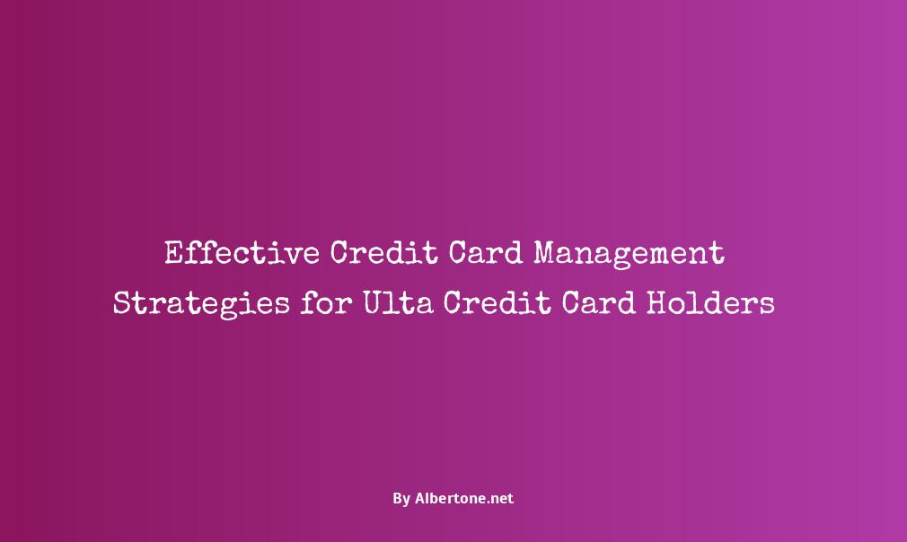 manage ulta credit card