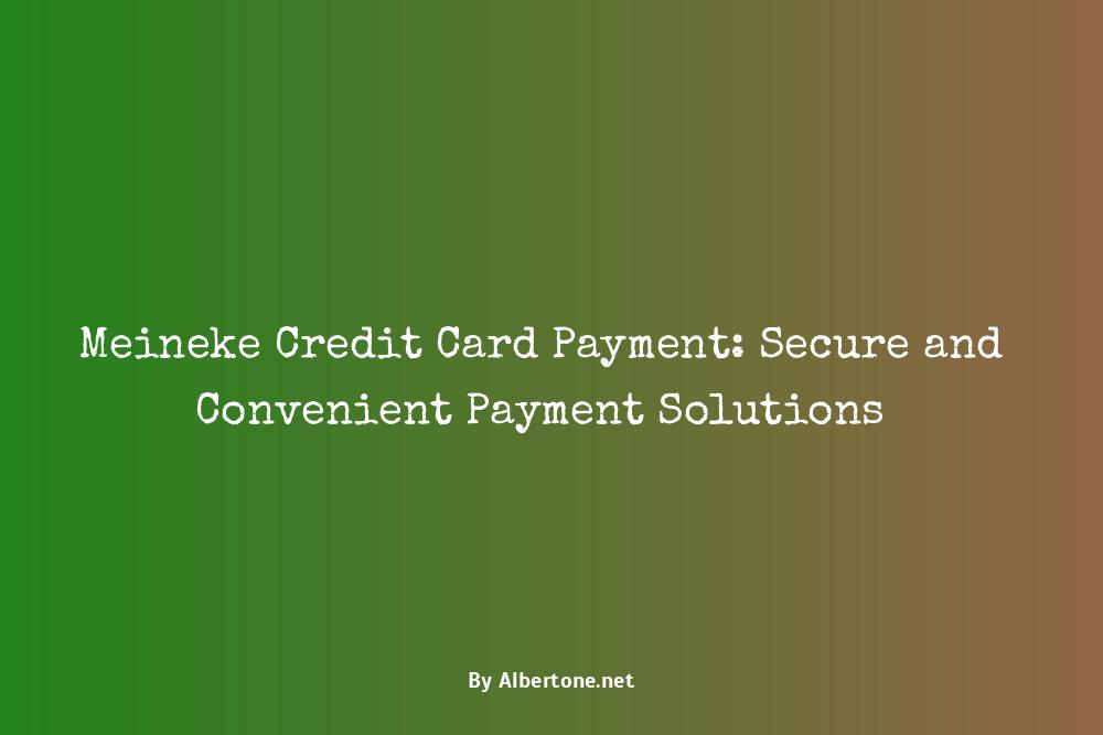 meineke credit card payment