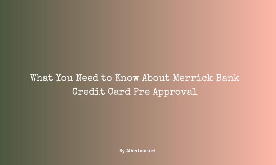 merrick bank credit card pre approval