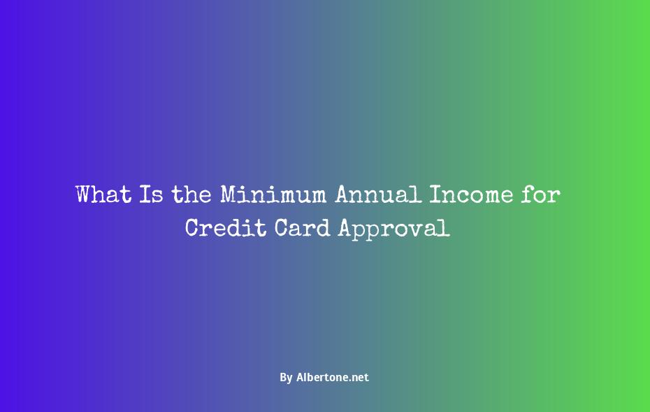 min income for credit card