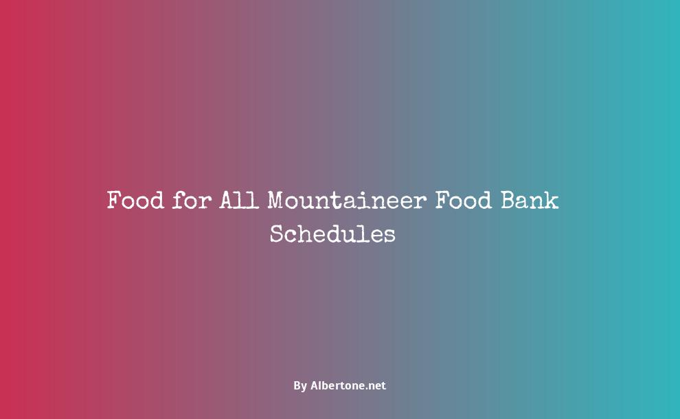 mountaineer food bank schedule