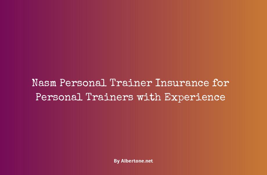 nasm personal trainer insurance