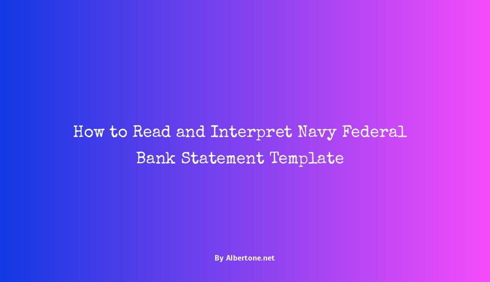 navy federal bank statement template