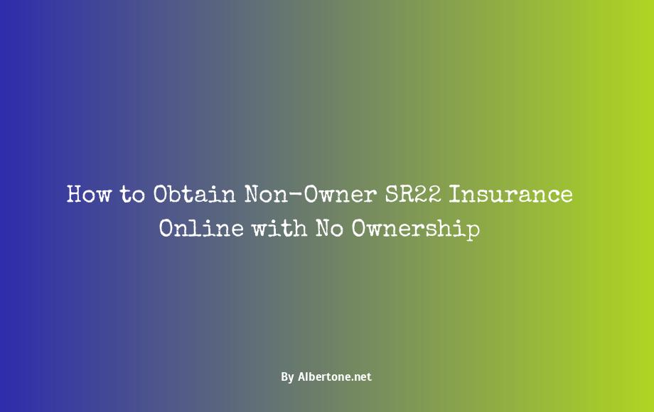 non owner sr22 insurance online