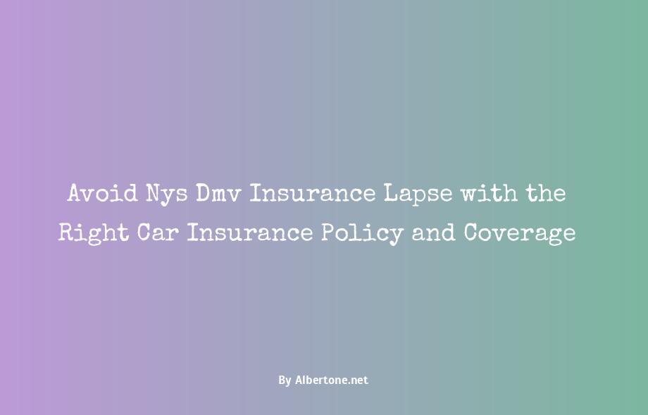 nys dmv insurance lapse