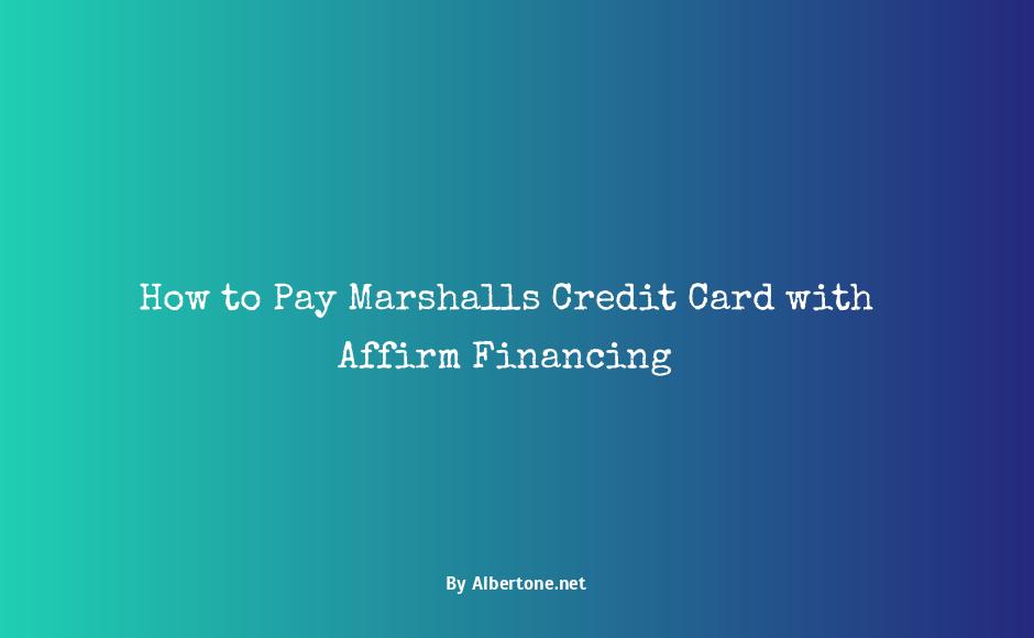 pay marshalls credit card