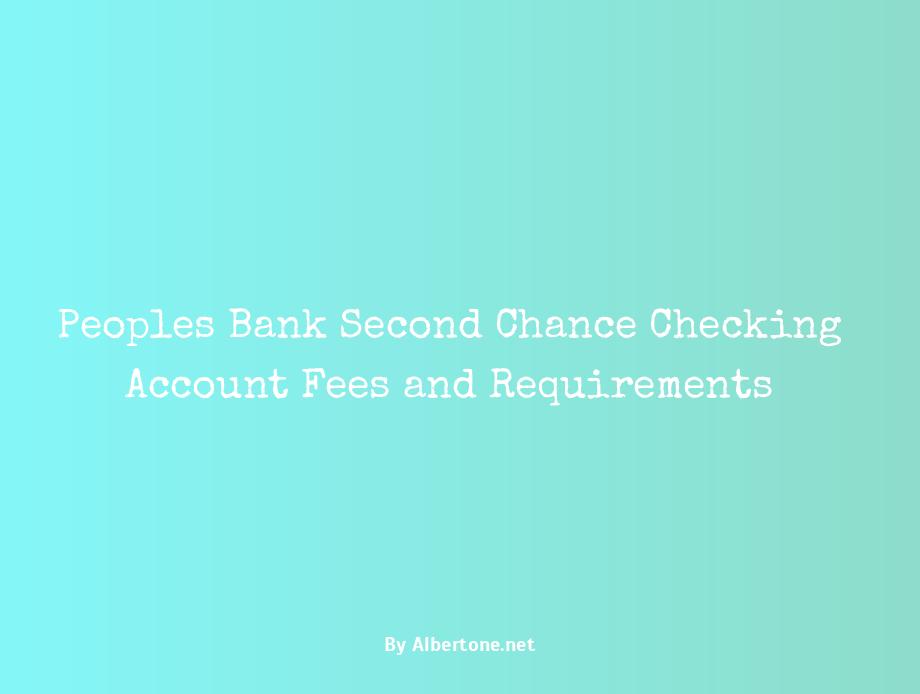 peoples bank second chance checking