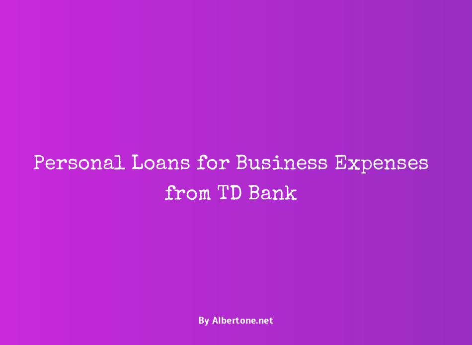 personal loans from td bank