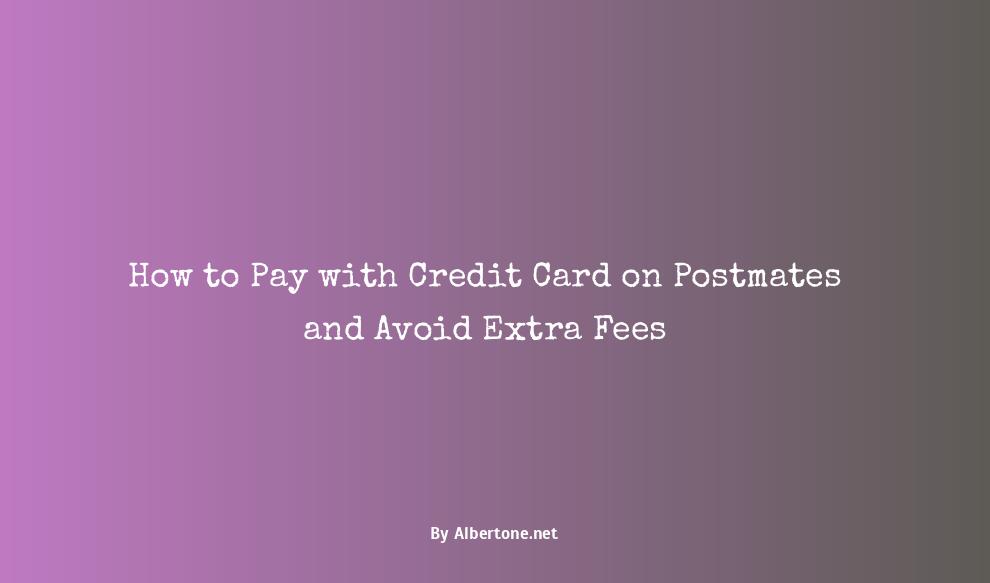 postmates charge on credit card