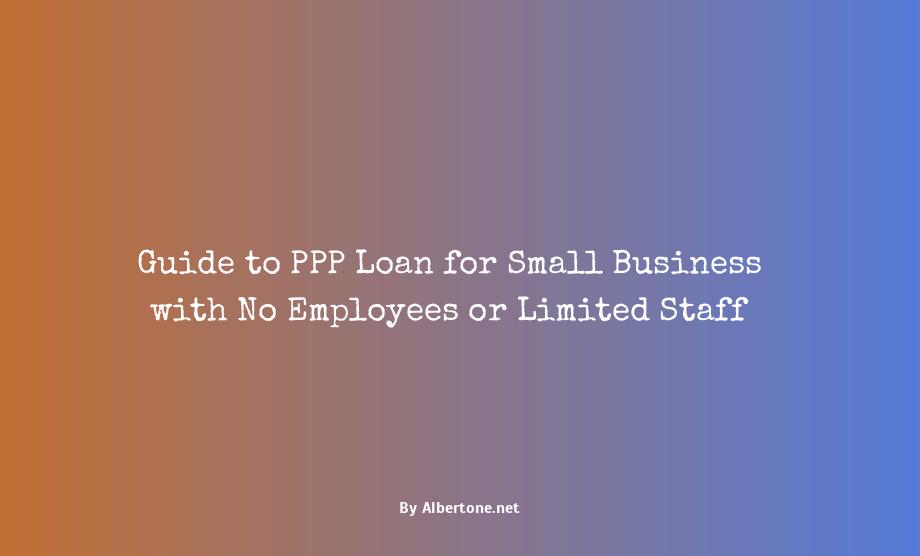 ppp loan for small business with no employees