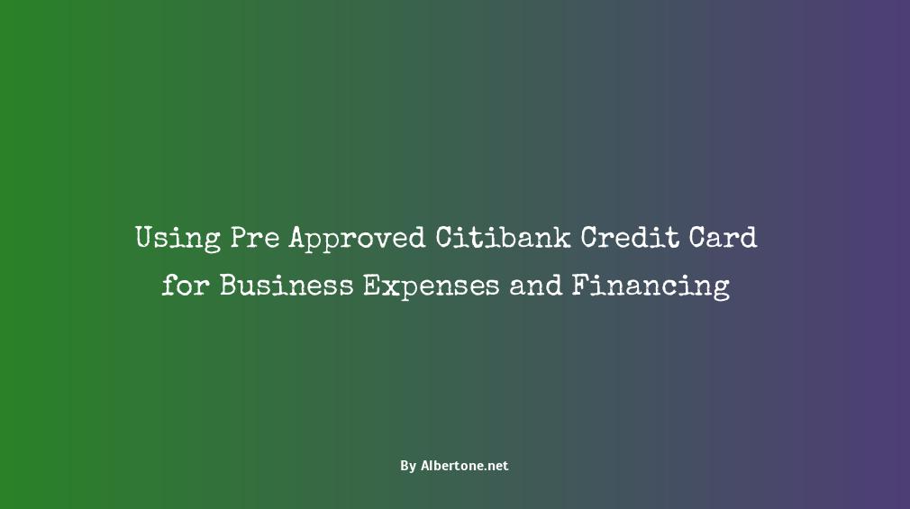 pre approval citibank credit card