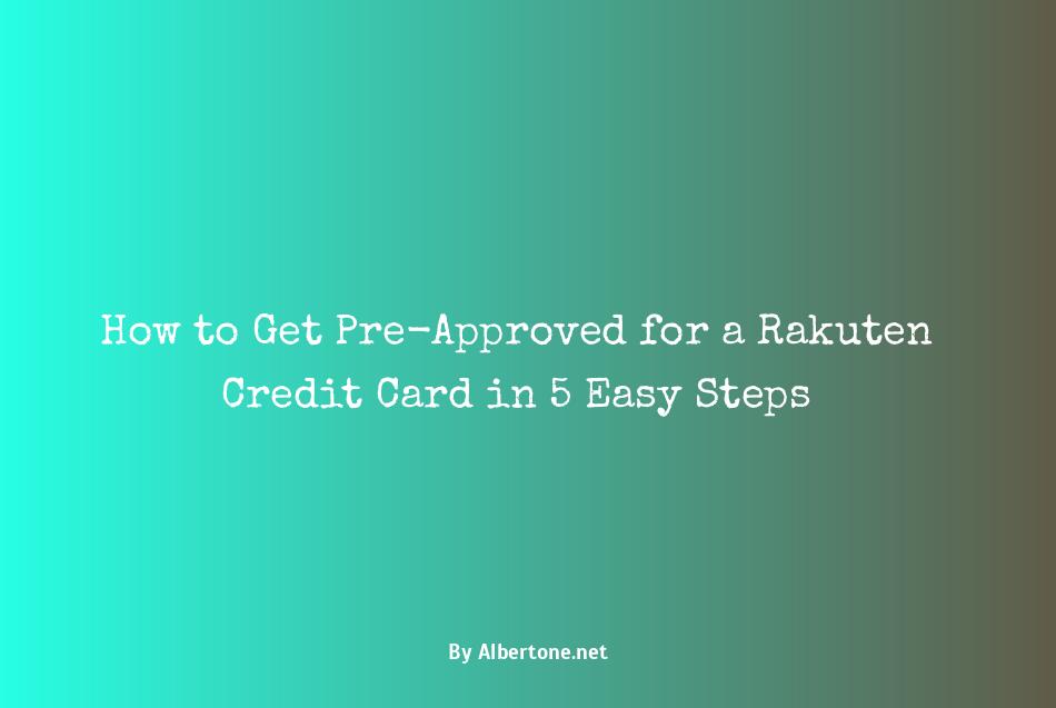 rakuten credit card pre approval