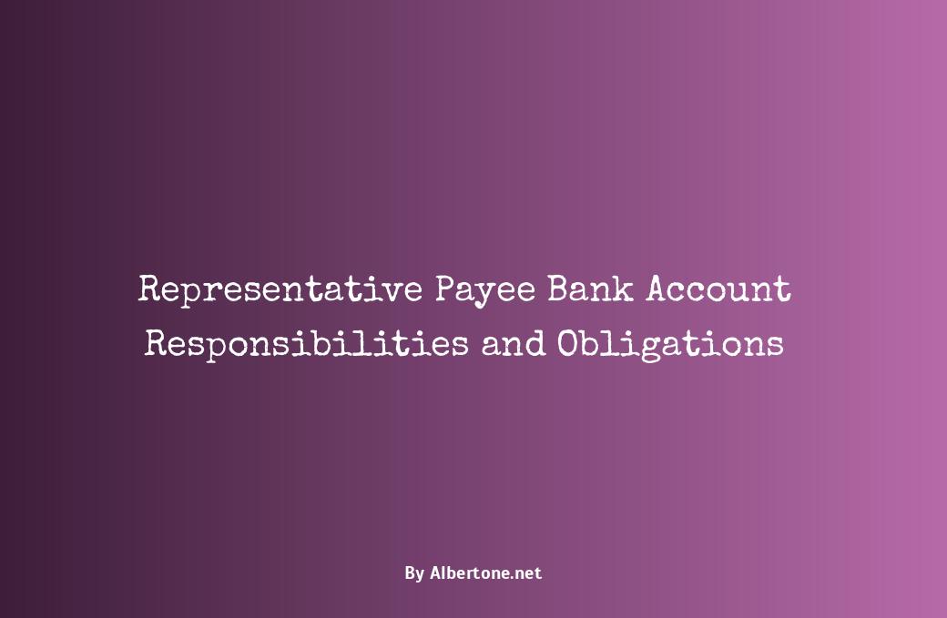 representative payee bank account