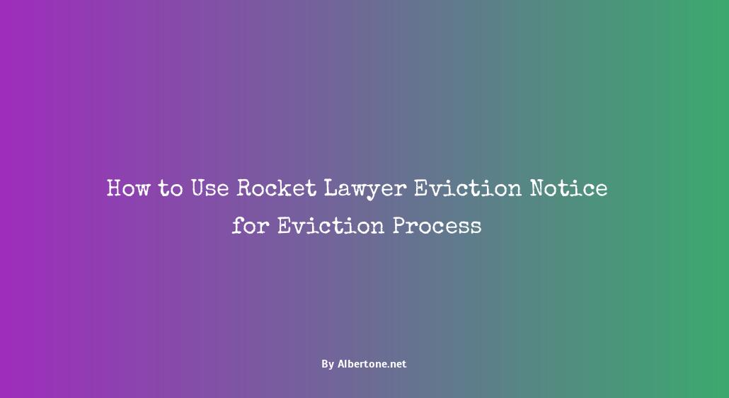 rocket lawyer eviction notice