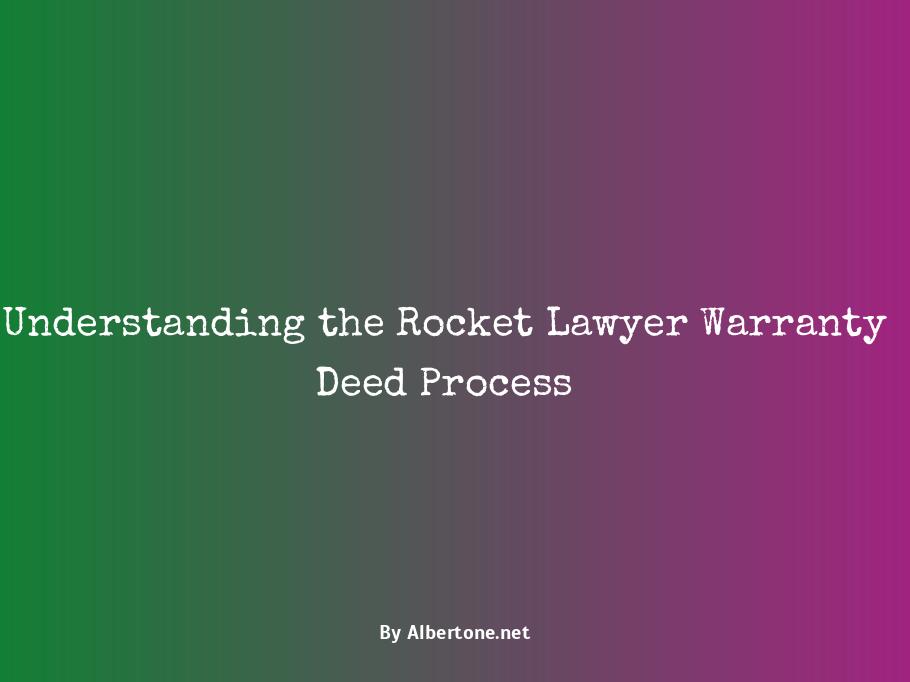 rocket lawyer warranty deed