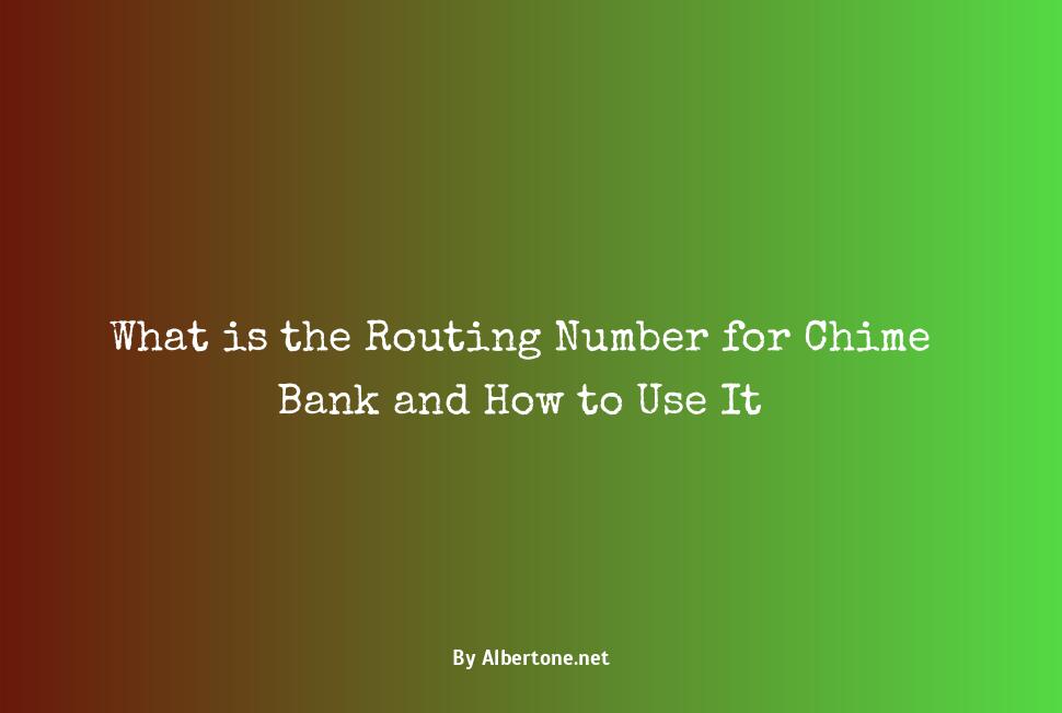 routing number for chime bank