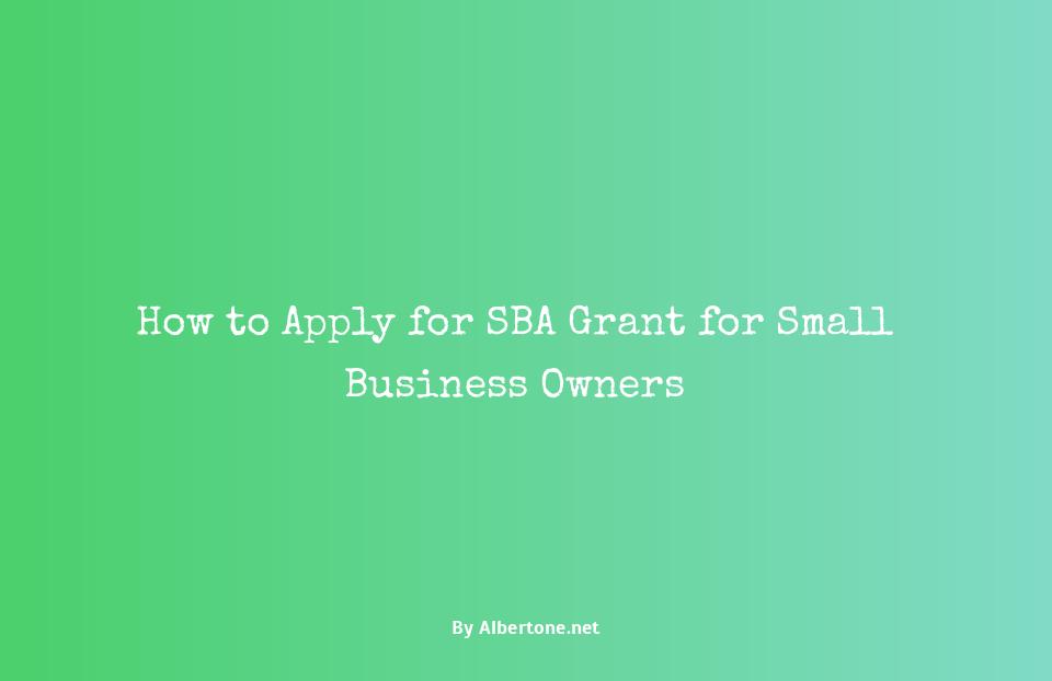 sba grant for small business