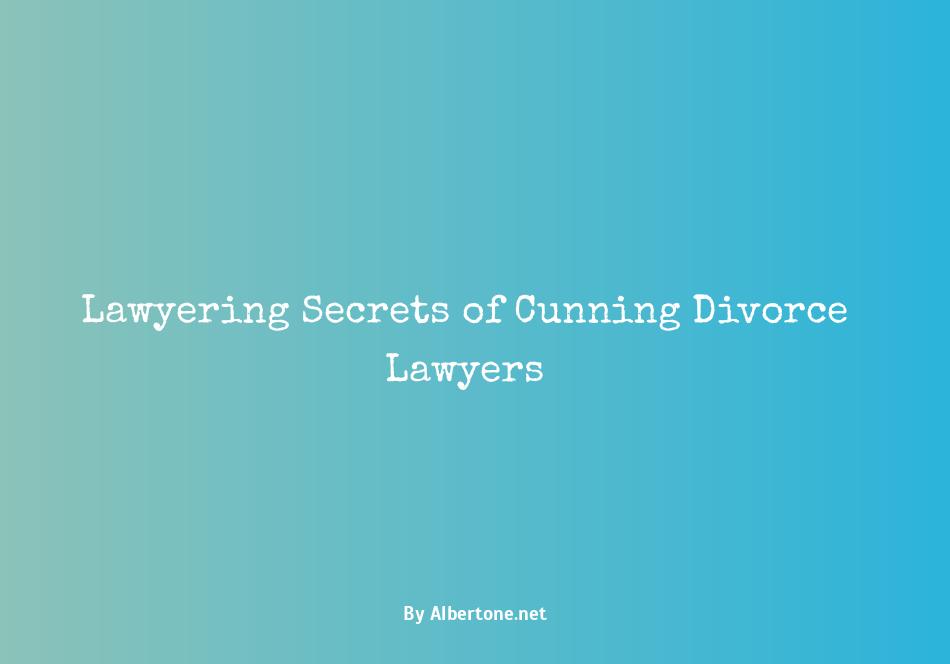 shady divorce lawyer tactics