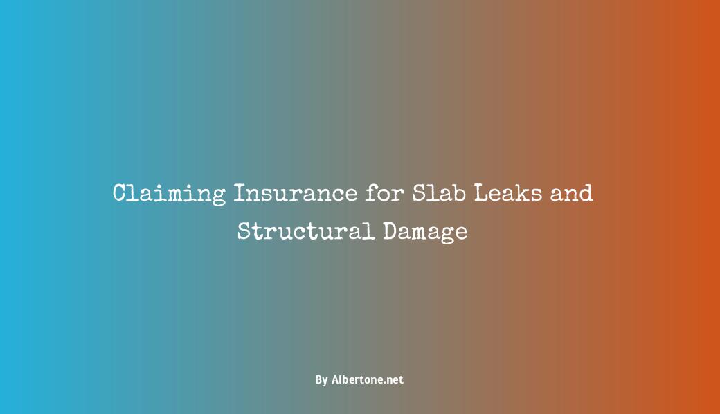 slab leak covered by insurance