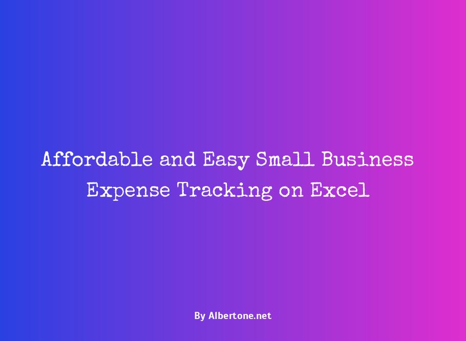 small business expense tracking excel