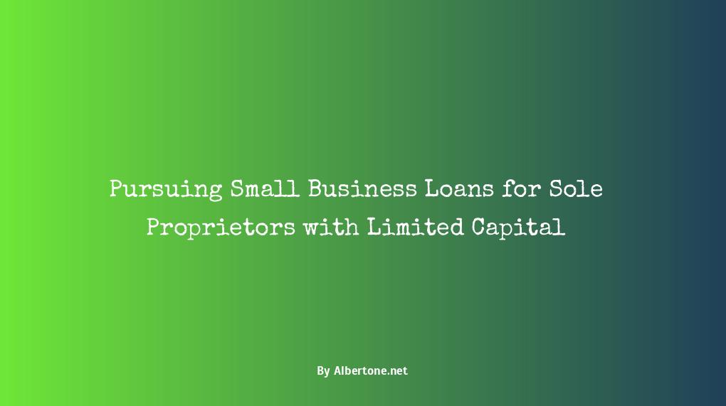 small business loans for sole proprietor