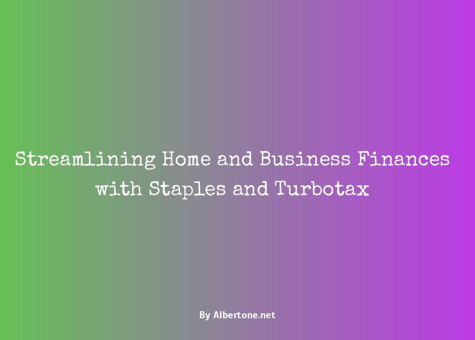 staples turbotax home and business