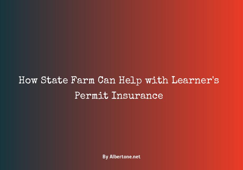 state farm learner's permit insurance