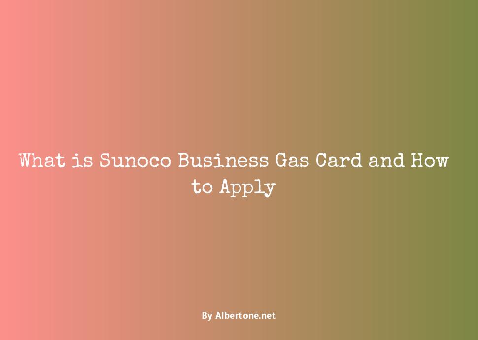 sunoco business gas card