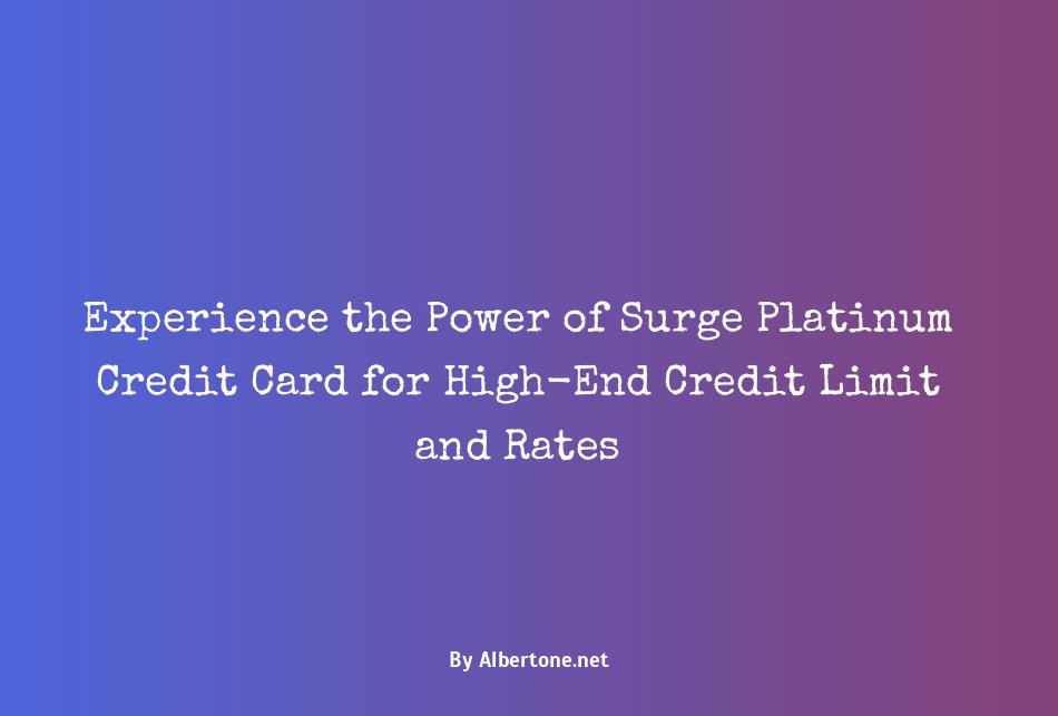 surge platinum credit card