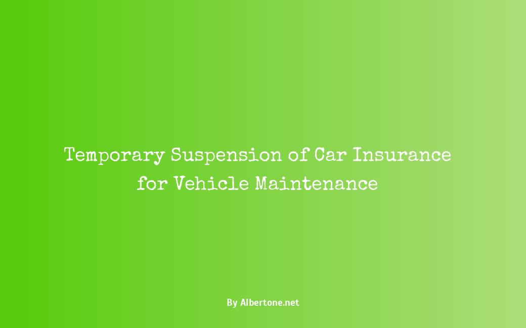 suspend car insurance temporarily