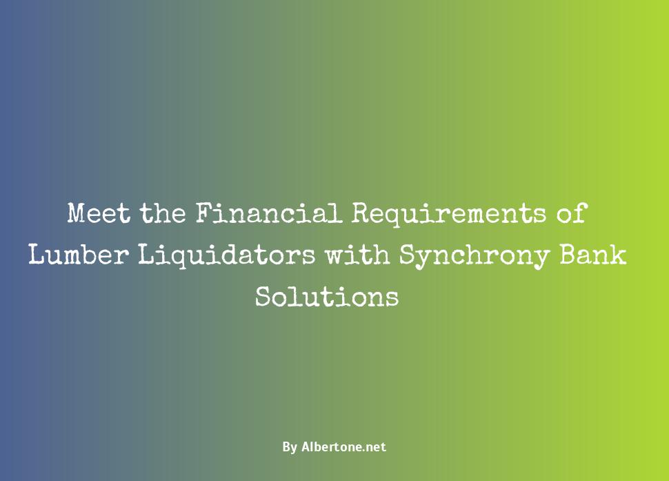 synchrony bank lumber liquidators