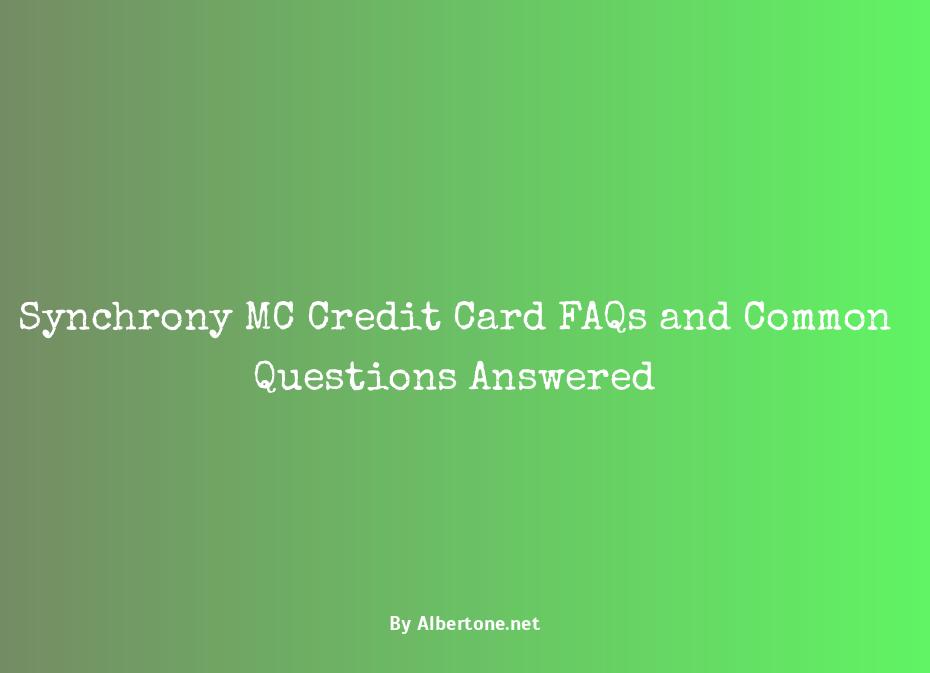 synchrony mc credit card