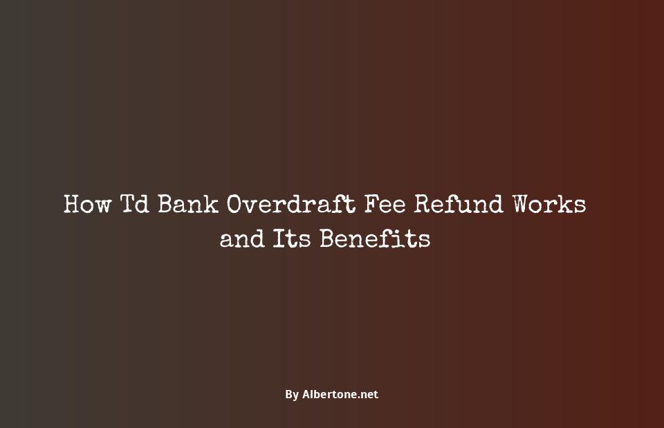 td bank overdraft fee refund