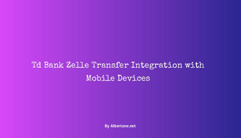 td bank zelle transfer