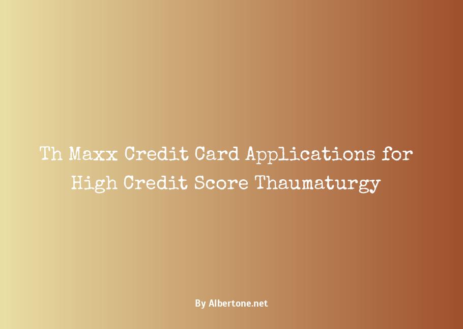 th maxx credit card