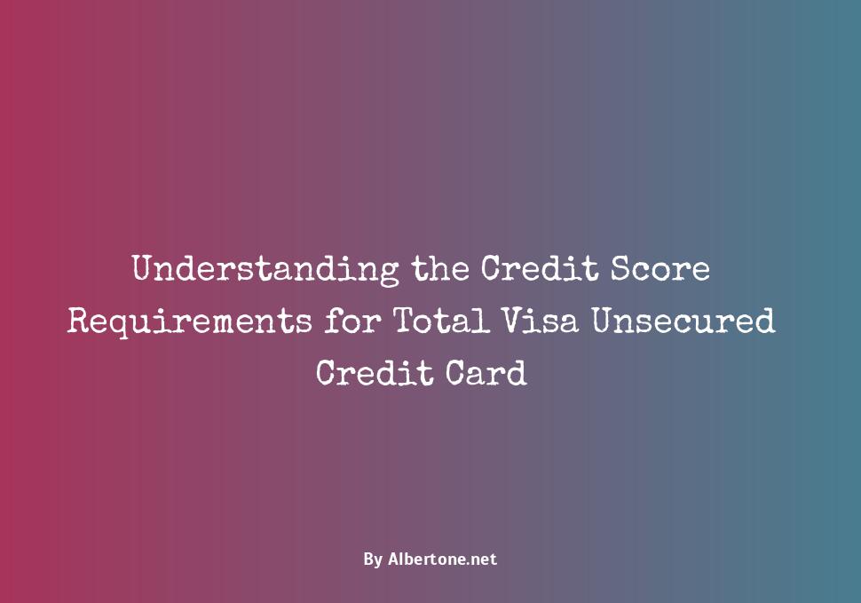 total visa unsecured credit card