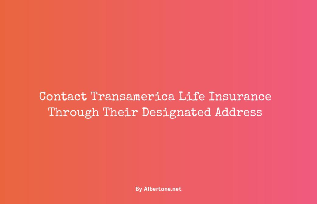 transamerica life insurance address