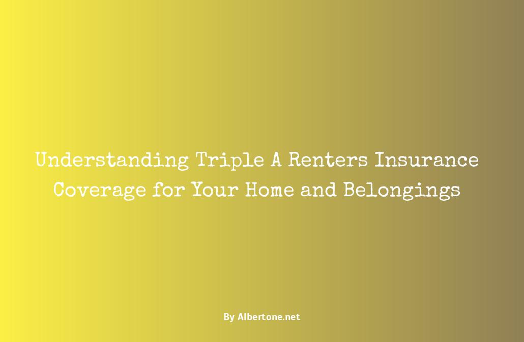 triple a renters insurance