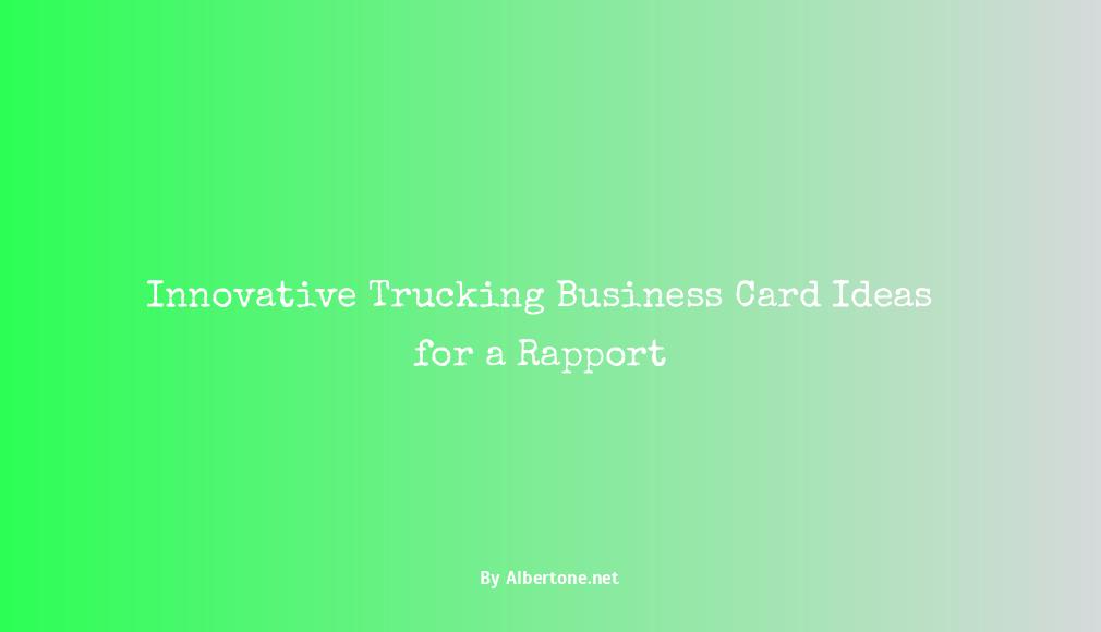 trucking business card ideas