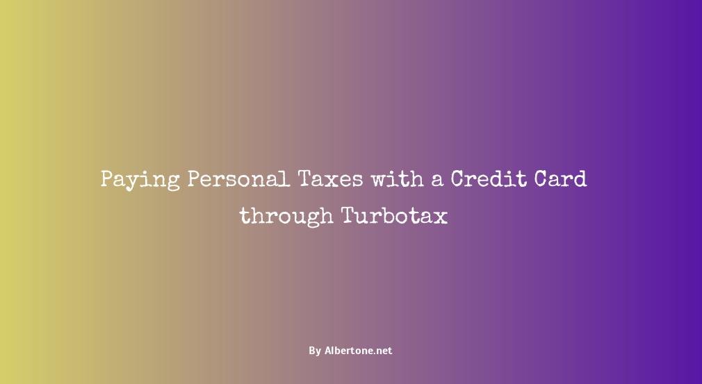 turbotax pay taxes with credit card