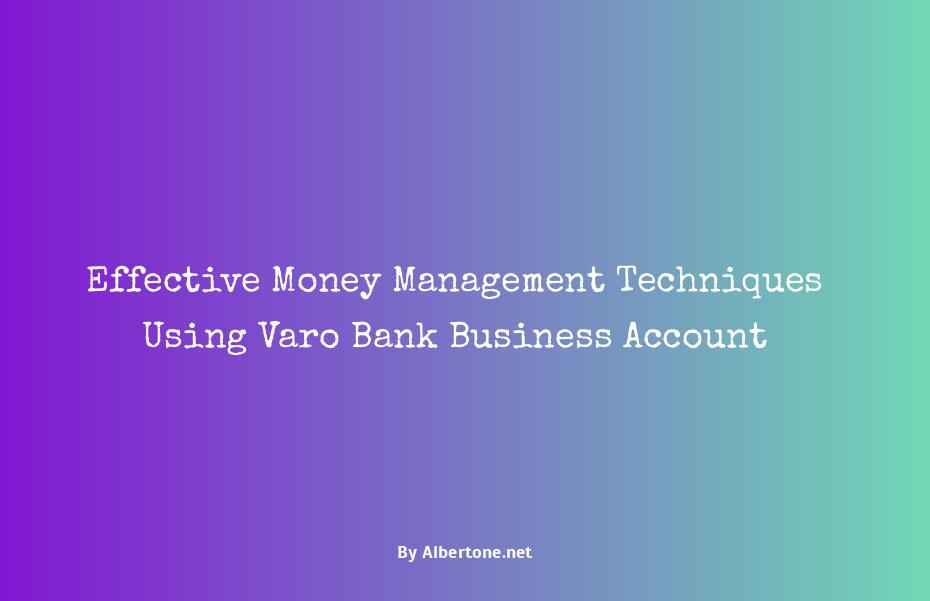 varo bank business account