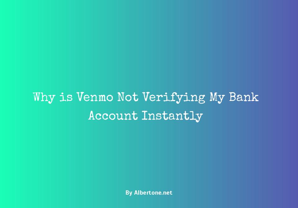 venmo not verifying bank account