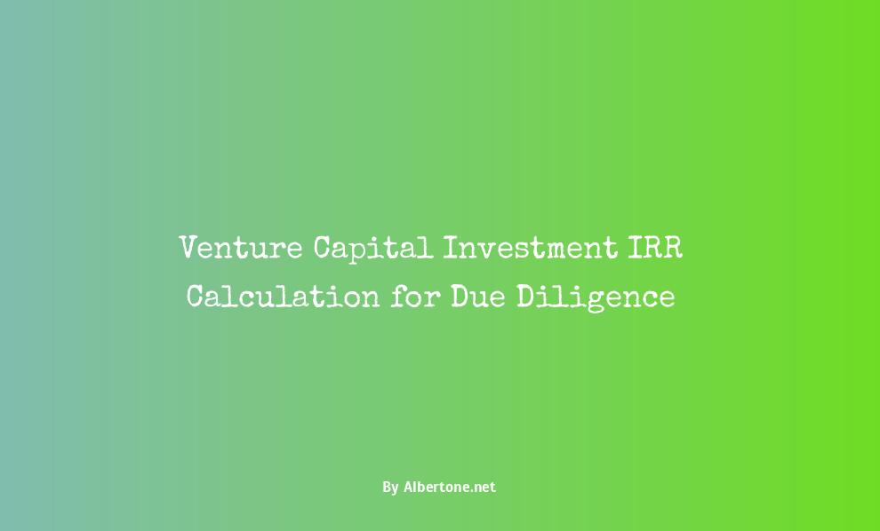 venture capital irr calculation