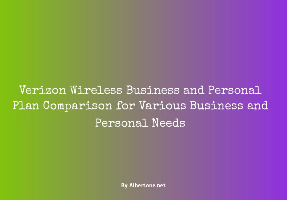 verizon wireless business vs personal