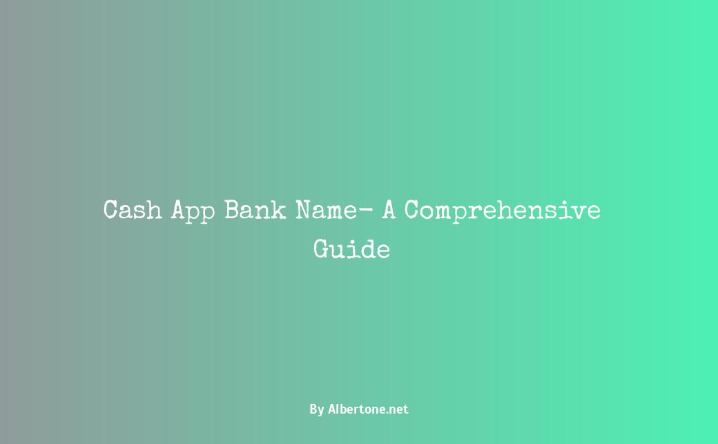 what is cashapp bank name