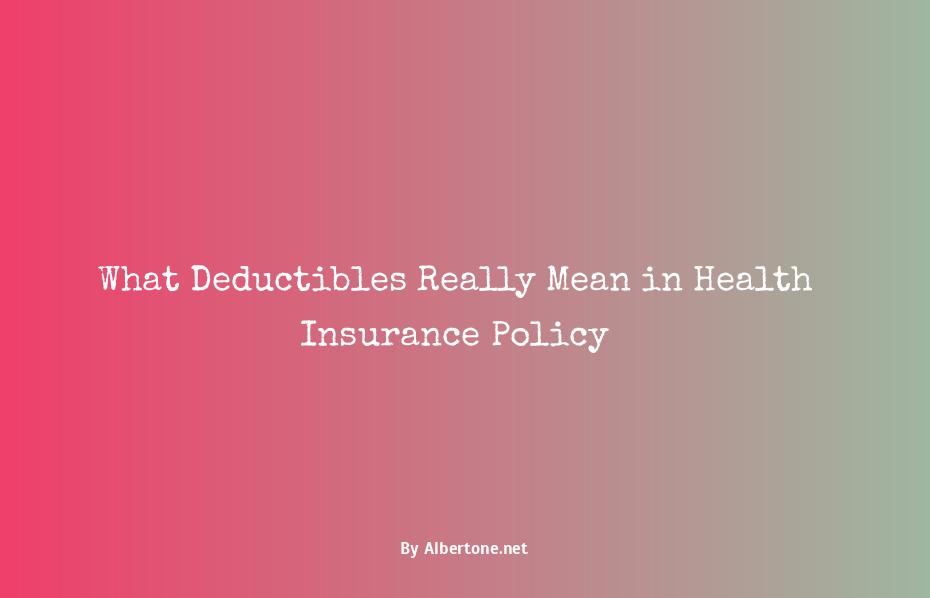 what is ded in health insurance